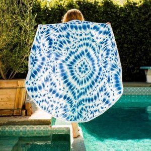 Indigo Round Turkish Beach Towel - large/luxury